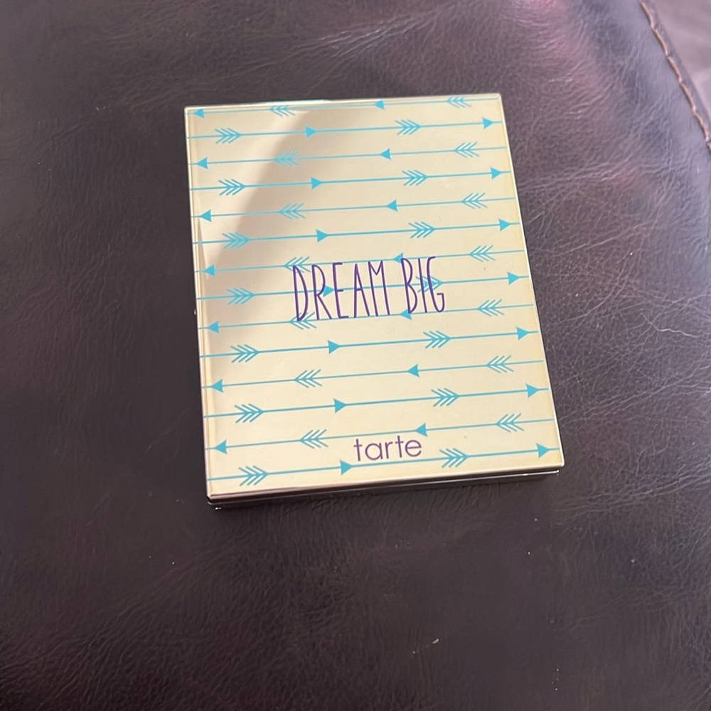 Tarte Dream Big eyeshadow palette. Good mix of neutral any day colors.
